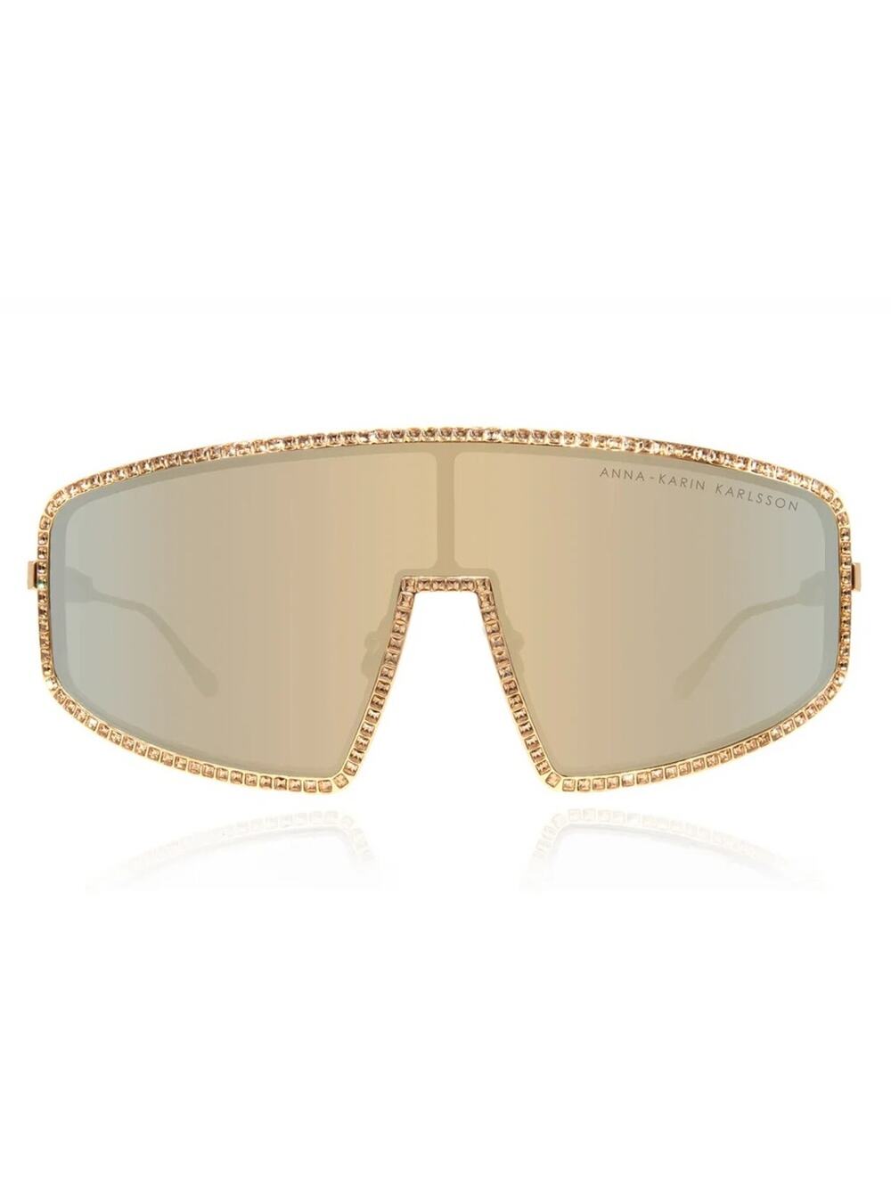 NEW!!! New Anna Karin Karlsson  Gold Blush Mirror Shield Mask Sunglasses